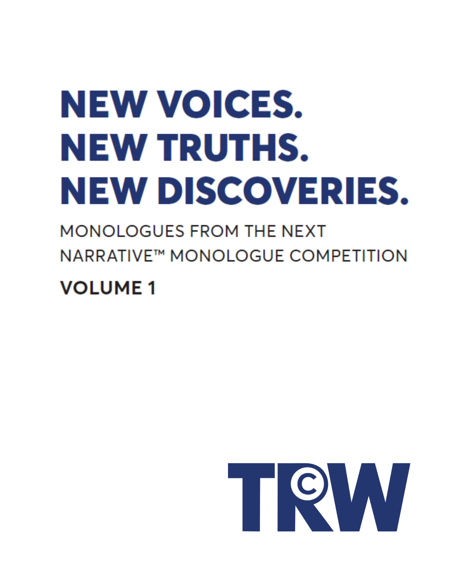New Voices. New Truths. New Discoveries. – Vol. 1