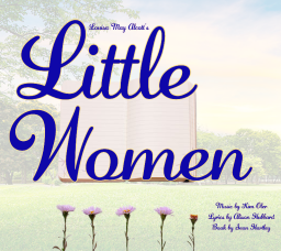 The text "Little Women" is superimposed on a beautiful country landscape.